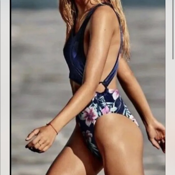 PINK Victoria's Secret Other - Victoria’s Secret Floral Velvet Cutout Swimsuit